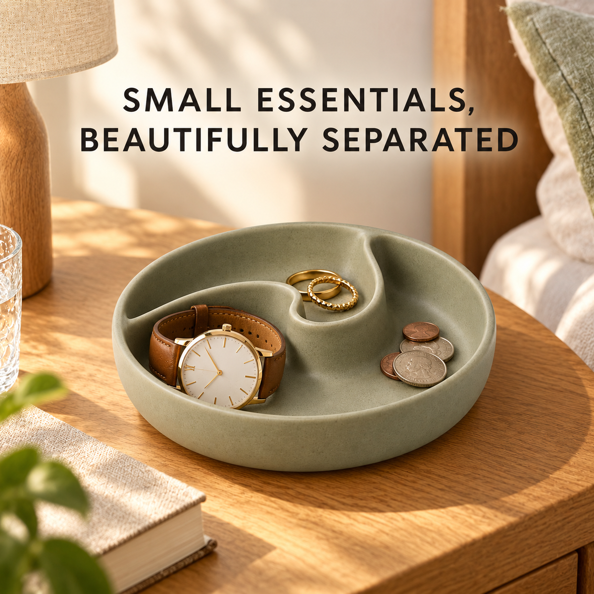 HaloNest Divided Catchall Bowl