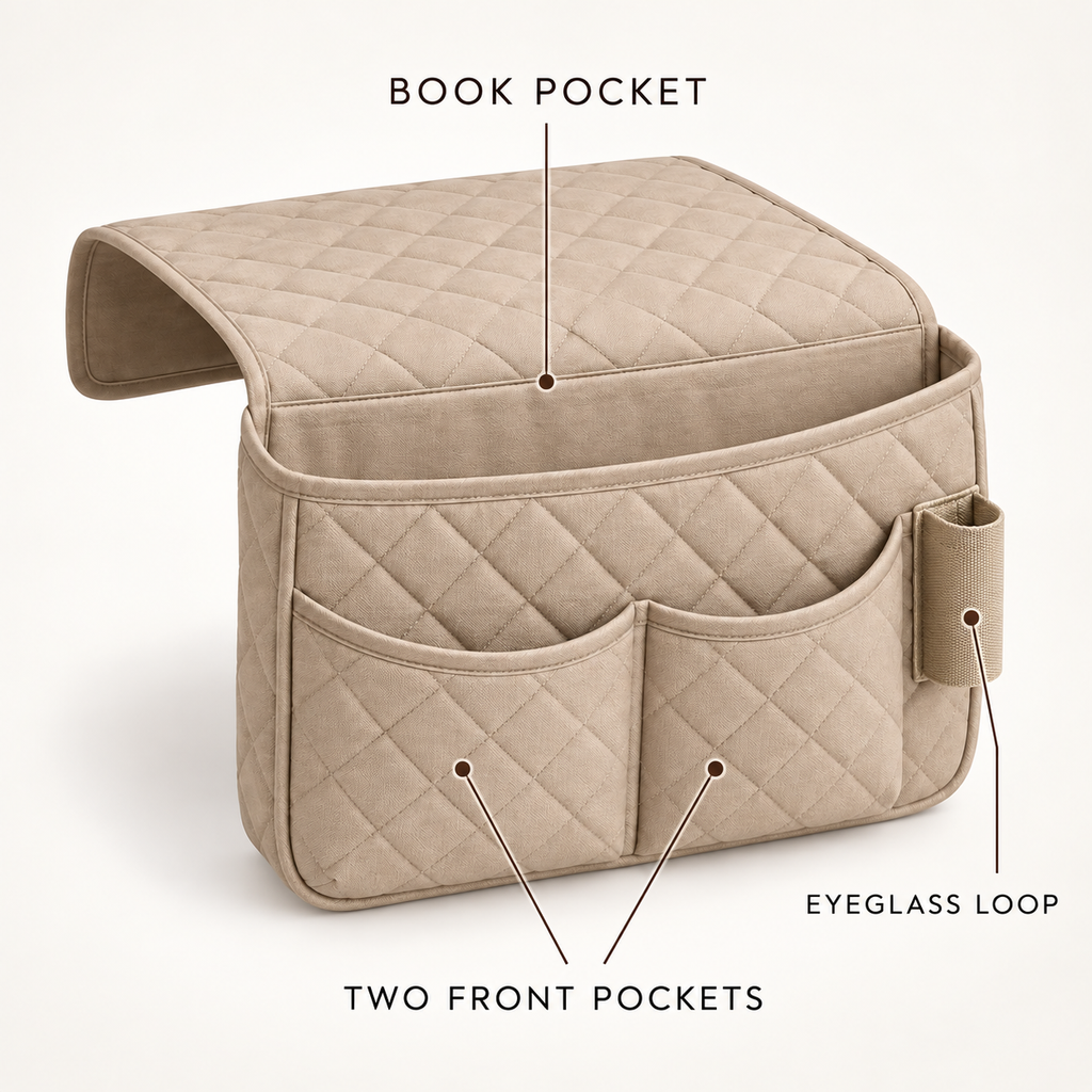 DrapeNest Quilted Bedside Caddy