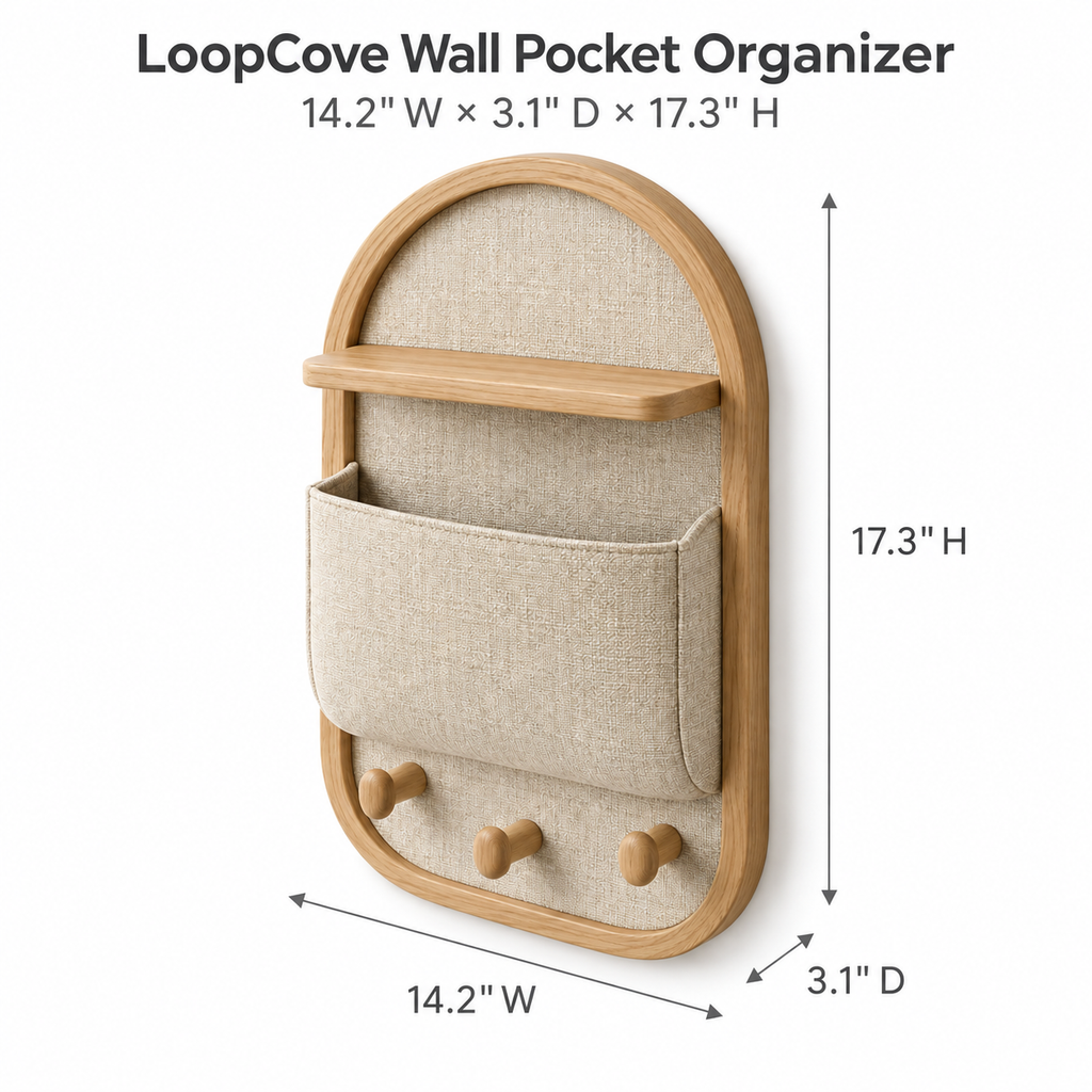 LoopCove Wall Pocket Organizer