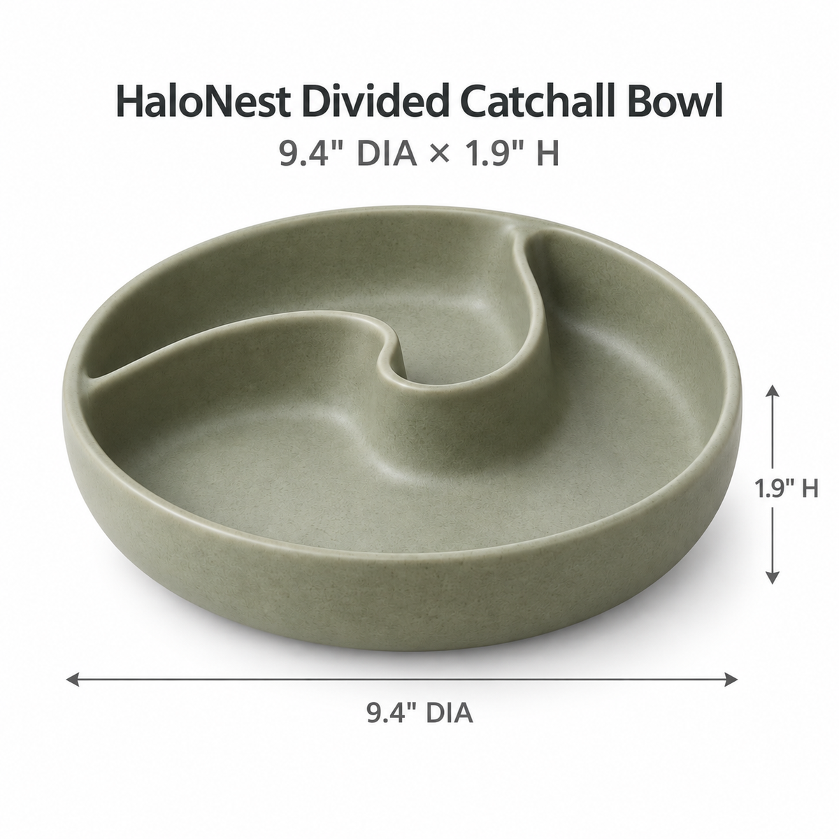 HaloNest Divided Catchall Bowl